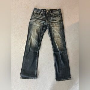 Men's Faded Slim Straight Jeans - Dark Blue